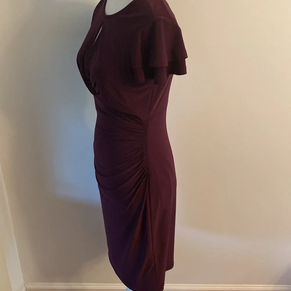Ralph Lauren size 2 plum color excellent condition dress - Picture 3 of 9
